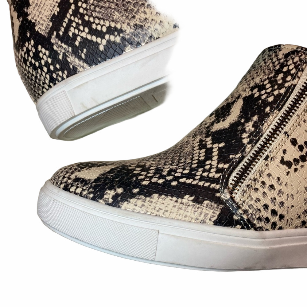 TIME & TRU Snake Print Zip Women's Size 9 Wedges - Picture 7 of 14